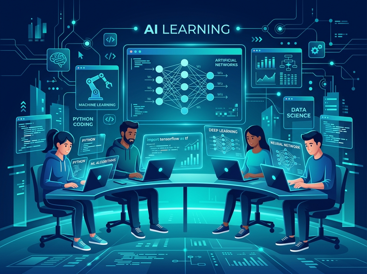 Students learning AI and Machine Learning — code, models, and data